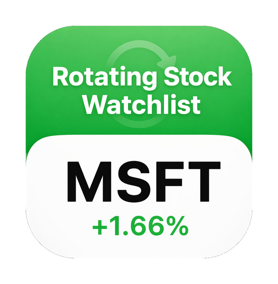 Rotating Stock Watchlist app icon